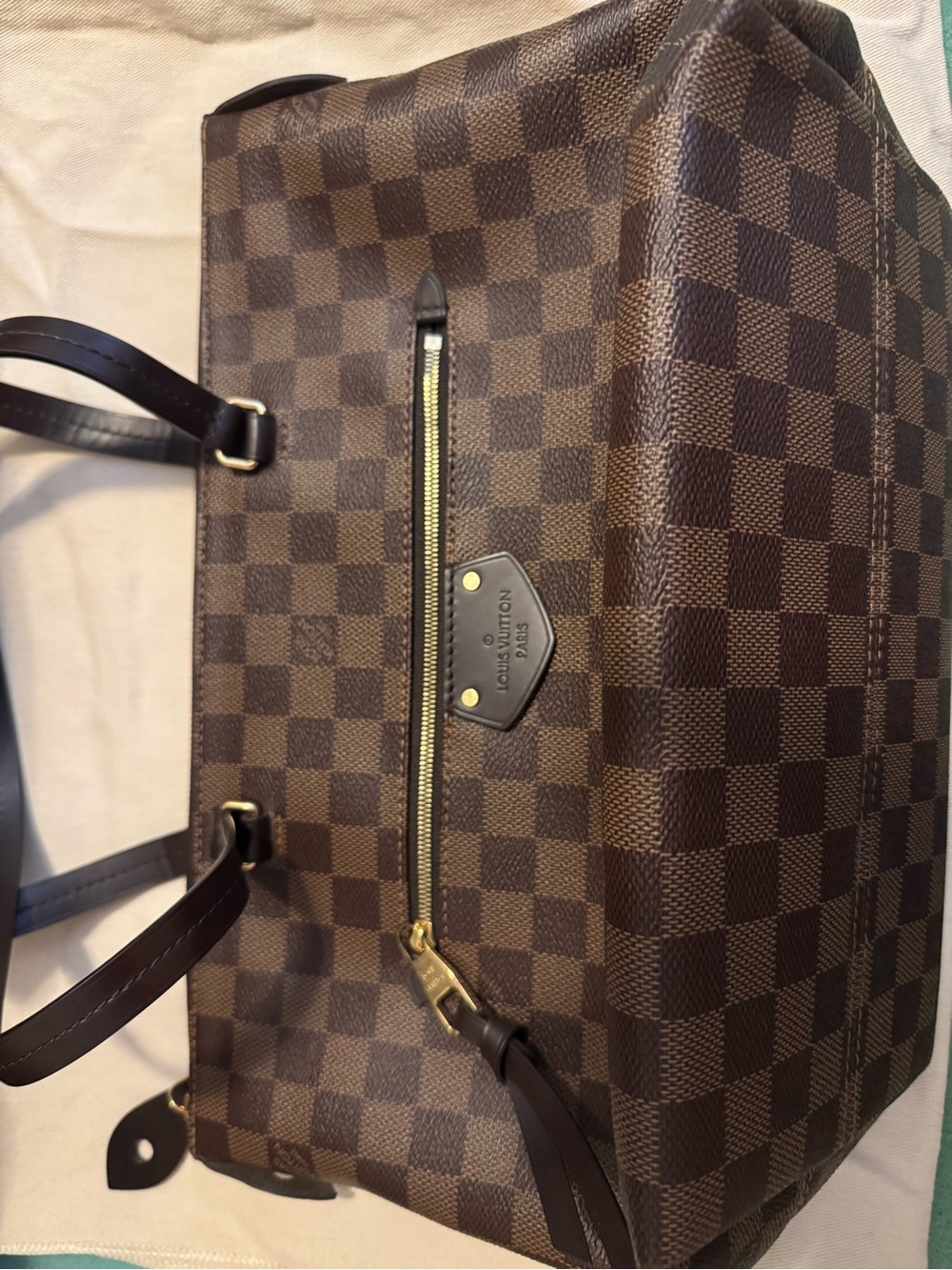 Louis Vuitton Brown Damier Ebene Checkered Tote